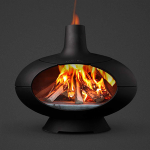 家用取暖烧柴冬天别墅民宿铸铁独立燃木火炉seguin塞甘真火壁炉188