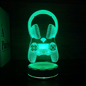 3D小夜灯游戏手柄耳机系列创意氛围USB台灯礼品灯礼物XBOX