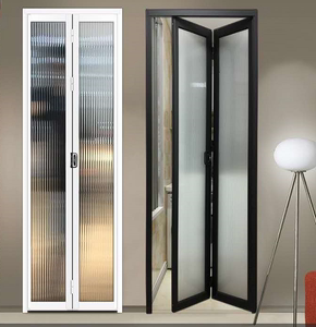 客厅阳台厨房卫生间铝镁钛合金窄边框钢化玻璃折叠门推拉隔断定制