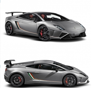 兰博基尼盖拉多小牛意大利三色车贴拉花 侧裙个性改装车贴纸