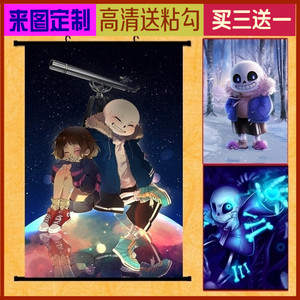 传说之下undertale sans 本子同人动漫挂画海报 装饰画周边定制