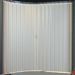 网红pvc折叠门客厅厨房阳台隔断室内透明吊轨隐形水晶推拉门