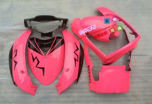 125巧格jog一代电动车100cc摩托车全车外壳粉色闪电7件套烤漆板壳