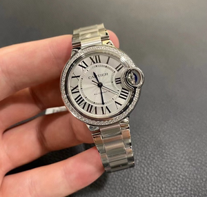 cartier卡地亚机女表33mm 蓝气球系列带钻 w4bb0016 专柜正品代购