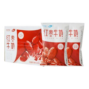 云南高原新希望雪兰红枣牛奶250g12袋装日期新鲜破损包赔营养早餐