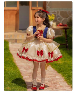 女 童白雪公主洛丽塔裙蓬蓬生日礼服连衣裙夏季幼儿 童女孩迪士尼