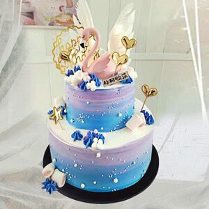 双层火烈鸟蛋糕