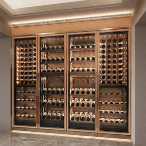 高端不锈钢酒柜定制地下室酒庄酒窖红酒架轻奢家用客厅恒温红酒柜
