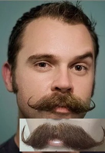 假胡子仿真胡子上翘胡仿真影视专用逼真化妆易容道具一字胡八字胡