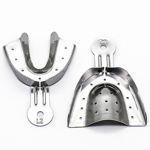 不锈钢牙托牙科印模托盘取模牙托有牙无牙颌有孔无孔 正品保证