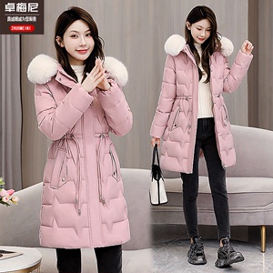 羽绒棉服女中长款2023年冬装新款棉袄韩版显瘦加厚小个子棉衣外套