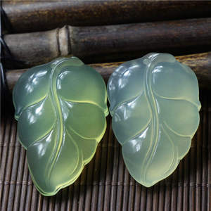 天然岫玉挂件玉石吊坠diy配饰礼品精品a货树叶辽宁岫岩玉挂件吊坠