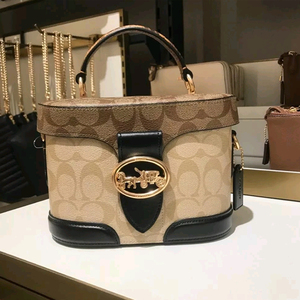 coach蔻驰trail盒子包化妆包单肩包