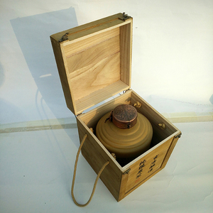 现货5斤陶瓷酒瓶专用木盒五斤白酒包装木盒洞藏老酒木箱定做木盒