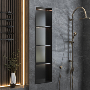 304浴室置物架嵌入式不锈钢壁龛卫生间淋浴房定制网红金属柜定制