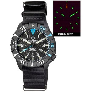 deep blue/中性石英手表防水200m尼龙 dpb-nightpc2bluenato