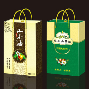 山茶油包装盒油茶籽油高档礼盒野生山茶油手提袋纸盒现货包装设计