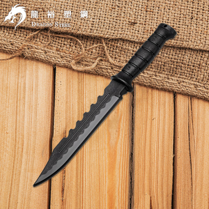 台湾龙裕塑钢刀格斗搏击训练背齿练习刀户外随身武器装备车载防身