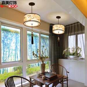 新中式小吊灯阳台过道走廊玄关客厅灯现代简约卧室中国风餐厅灯具