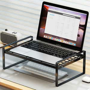 笔记本电脑支架散热烧烤架游戏本显示屏器底座托悬空立式增高型金属可放键盘桌面桌上桌子多功能16寸办公室工