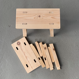 实木小板凳儿童榫卯交作业diy手工拆卸矮凳通用技术作业原木工艺