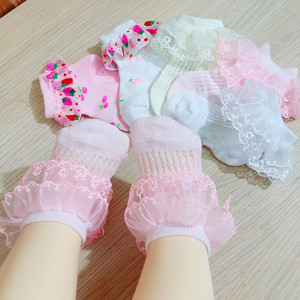 0-1岁女童纯棉夏季袜子新生婴幼儿地板袜防滑学步袜空调袜防蚊薄
