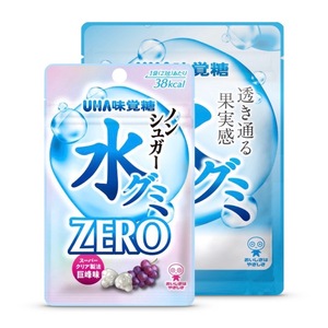 无砂糖UHA悠哈水滴软糖zero巨峰葡萄味日本原装进口低卡碳水零食
