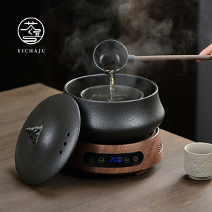 古法围炉煮茶器火山石白茶黑茶专用煮茶炉套装日式陶瓷泡茶煮茶碗