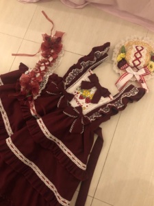 【小草莓】白糖少女现货~原创设计Lolita日常可爱吊带jsk连衣裙冬