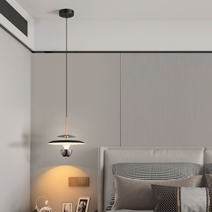 主卧床头吊线灯网红轻奢现代极简创意艺术餐厅卧室新款单个小吊灯