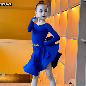 国标少儿拉丁舞比赛服装儿童表演服女童高级规定服专业舞蹈练功服