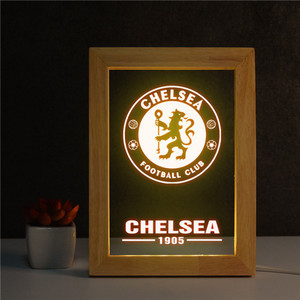 切尔西队徽俱乐部相框足球迷摆件周边小夜灯男生日礼物创意纪念品