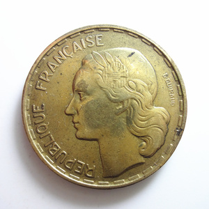 法国 50法郎 1953年[少女头像·高卢雄鸡] 流通品相