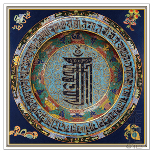 新款5d魔方圆钻石画十字绣十相自在坛城藏传佛教密宗唐卡咒轮人物