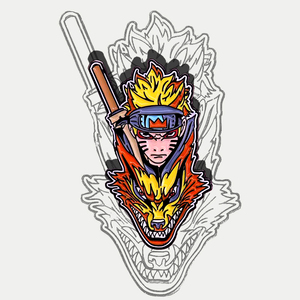 火影忍者周边徽章卡通旋涡鸣人九尾模式胸针学生书包别针装饰品