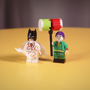 乐高积木人仔稀有小颗粒拼装小人蝙蝠侠小丑男孩女孩益智玩具礼物