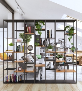 北欧复古工艺风铁艺创意花架客厅与餐厅屏风铁架隔断墙高隔间卧室