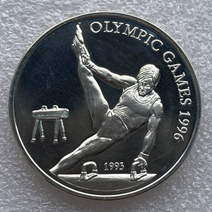 萨摩亚1993年10塔拉银币 38.6mm KM#97 1996亚特兰大奥运会