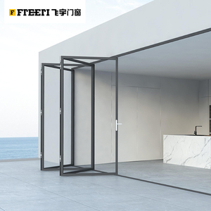 飞宇门窗 优选系列折叠门推拉门书房阳台隔音玻璃铝合金隔断定制