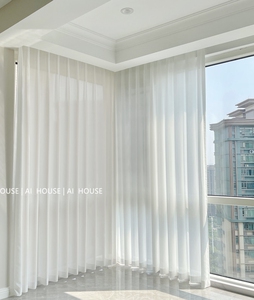 梦幻白纱窗帘透光不透人日本窗纱客厅阳台卧室飘窗隔热加厚纱帘