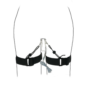 sm虐阴专用女人电击阴唇外阴刺激双向绑腿阴户高潮虐乳头阴蒂情趣