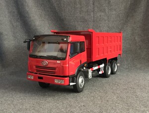 原厂一汽原厂解放奥威j5p平头柴油自卸卡车1:24汽车模型车模合金