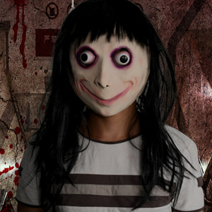 万圣节面具新款乳胶头套恐怖鬼屋派对吓人装扮道具日本女乳胶套头