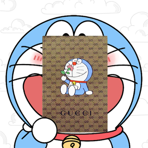 现货 日本新款gucci哆啦a梦机器猫联名合作款手账本笔记本便利贴