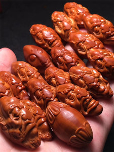 橄榄核雕苏工名家纯手工雕刻超值款单面十八罗汉写实精细文玩长串