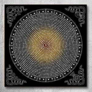 楞严咒坛城描金手绘填色画diy涂色画唐卡自画装饰画【涂色世界】