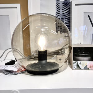小情调正品ikea宜家法多灰色白色玻璃球台灯装饰灯床头灯简约北欧