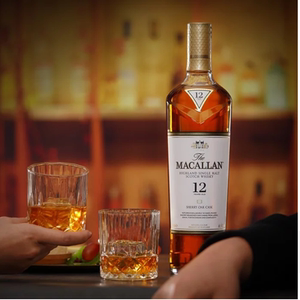 macallan麦卡伦12年黑钻雪莉单桶威士忌单一麦芽苏格兰700ml礼盒