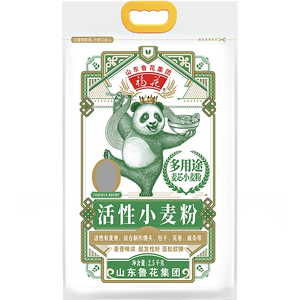 鲁花福花熊猫系列麦芯小麦粉2.5kg*1 家用面粉 延津原粮 麦芯精华