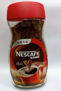 1瓶包邮雀巢黑咖啡粉醇品无糖添加纯咖啡苦速溶咖啡100g200g瓶装
